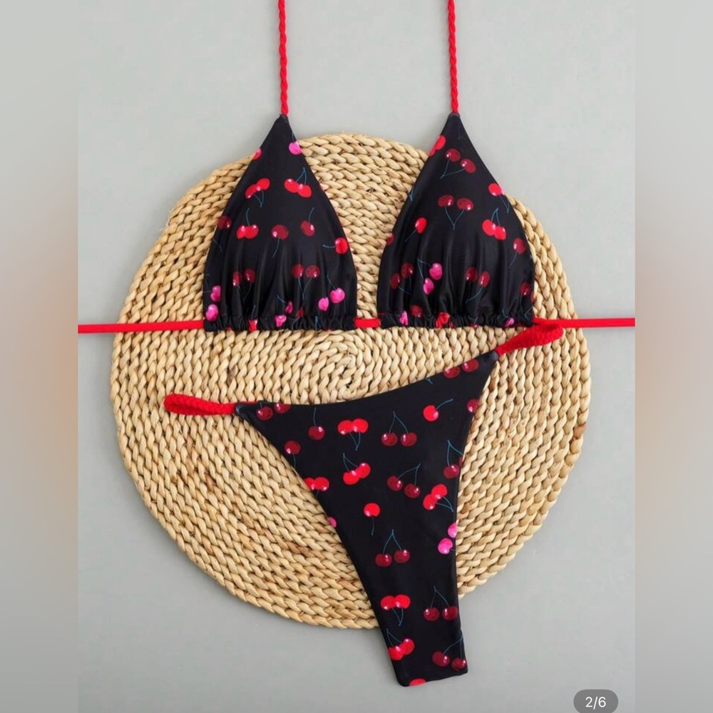 Cherry Print women’s 2 Piece Swimsuit